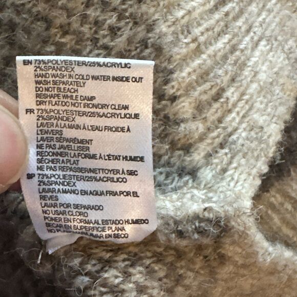 Anthropologie Moth Marjorie Camo Sweater Beige Small - Picture 7 of 7